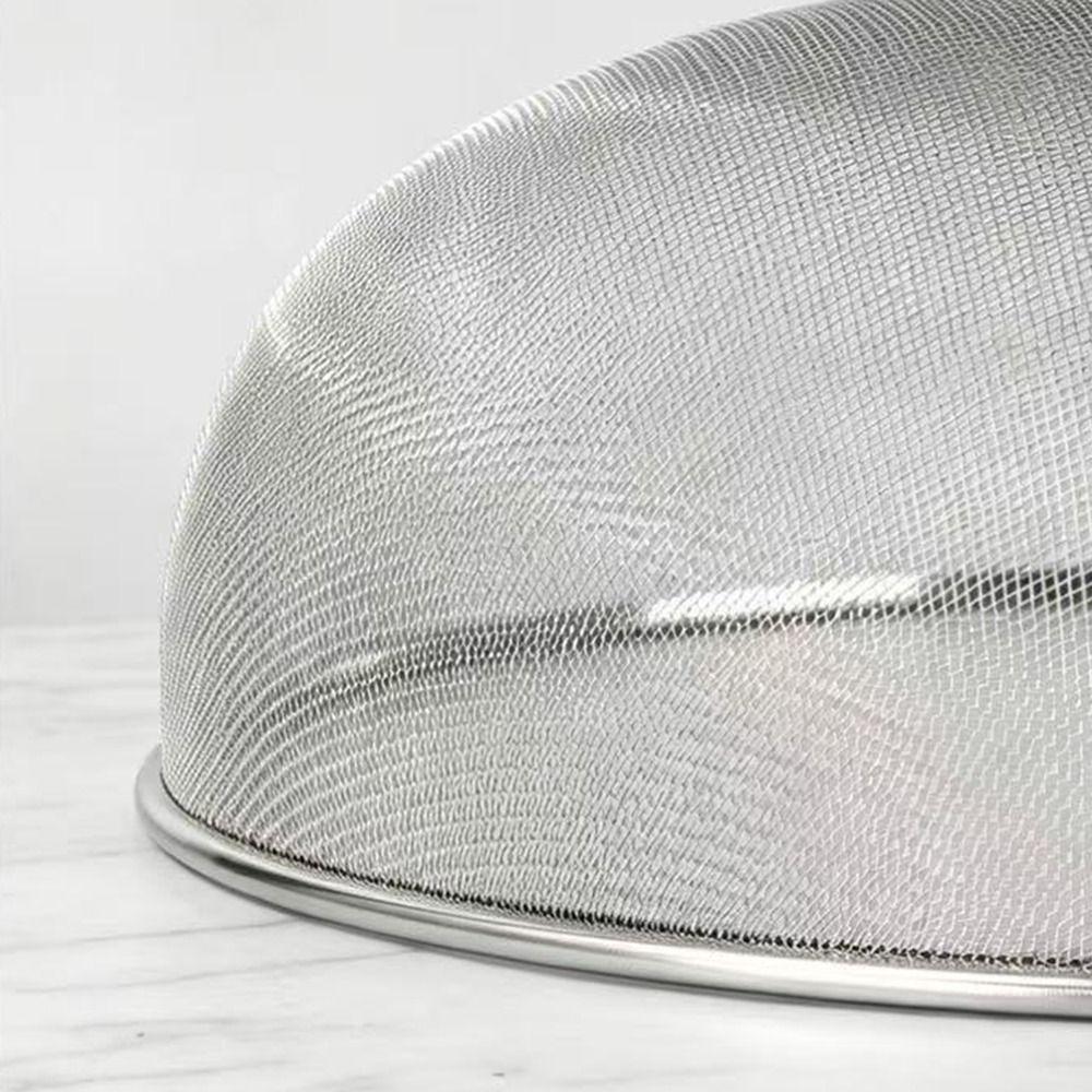 Reusable Stainless Steel Food Tent Fine Mesh Plate Cover Long-Lasting Mesh Food Cover Beach Park