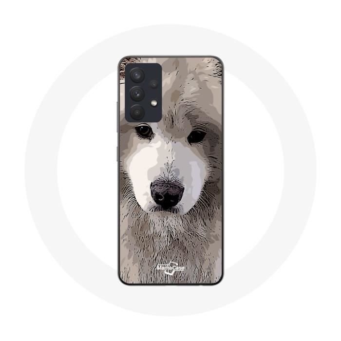 Coque pour Samsung Galaxy A13 5G Samoyède Gris Race de chiens