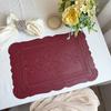 Leather placemat ins wind retro dining table mat European creative thermal insulation mat Nordic waterproof and oil-proof western dining mat