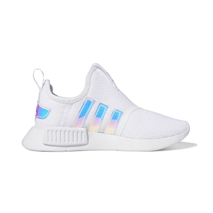 Adidas NMD 360 Little Kid Белые переливающиеся детские кроссовки Cloud-White Light-Purple Clear-Pink GX3321