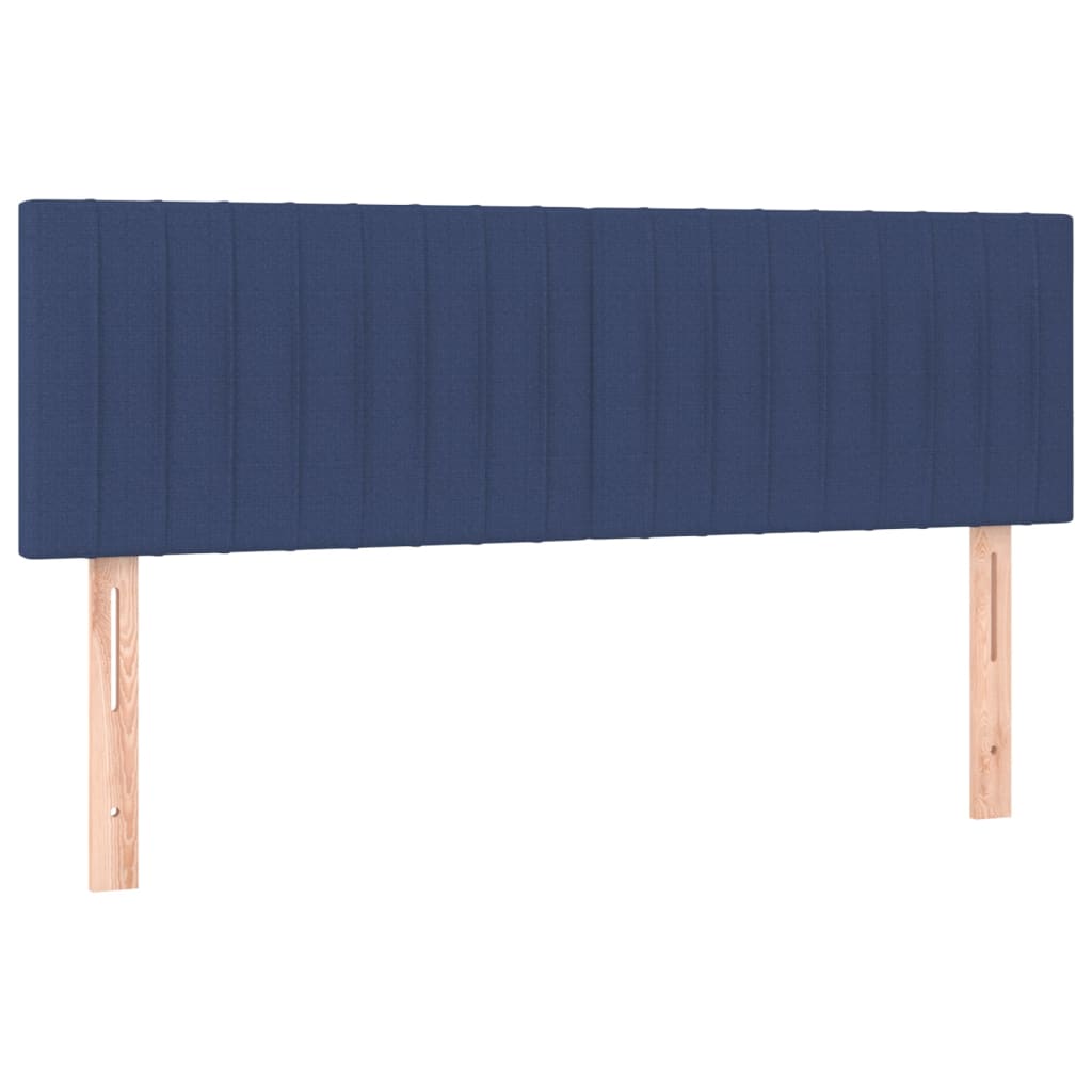 Vidaxl Континентальная кровать с матрасом, синяя, ткань 140x200 см