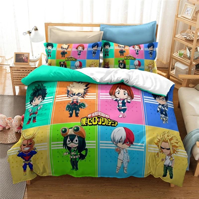 Домашний текстиль 3d My Hero Academia Постельное белье Комплект Midoriya Izuku Пододеяльник Наволочка Twin Full Queen King Size Одеяло Покрывало Комплект
