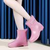 Fashion Short Outdoor Women's Shoes Women's Short Rain Shoes Versatile Sweet Water Shoes Non-slip Women's Rubber Shoes Foot Boots