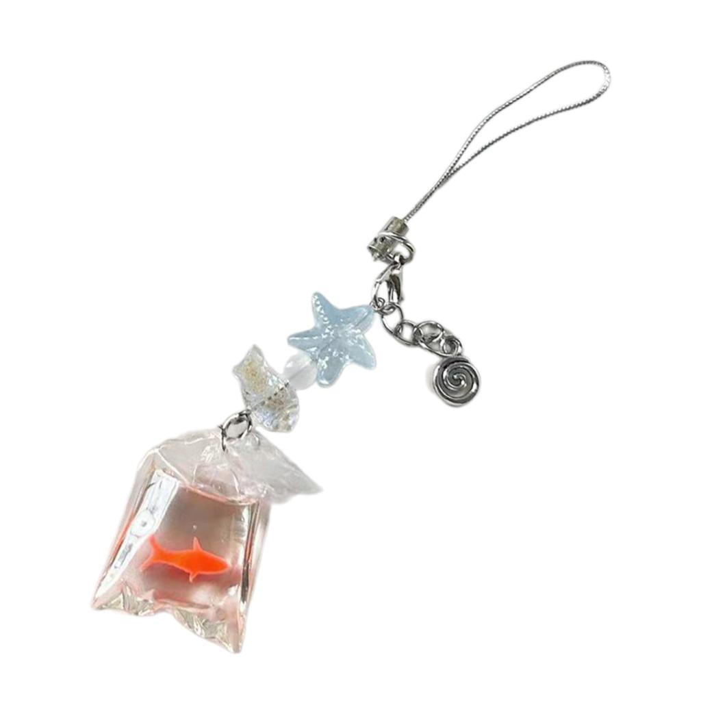 Lovely Fish Key Ornament Handmade Pendant Stylish Fruit Phone Pendant Unique Bag Pendant Present for Fashion Lover