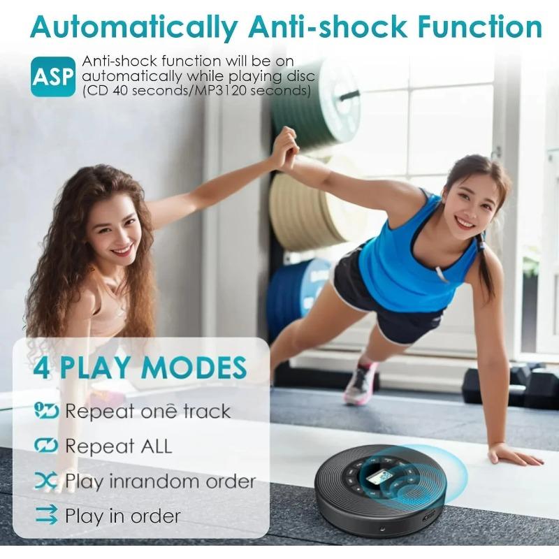 Portable CD Player and MP3 Player with Anti Skip Protection and Dual Stereo Speaker Education Machine Student Play Speed