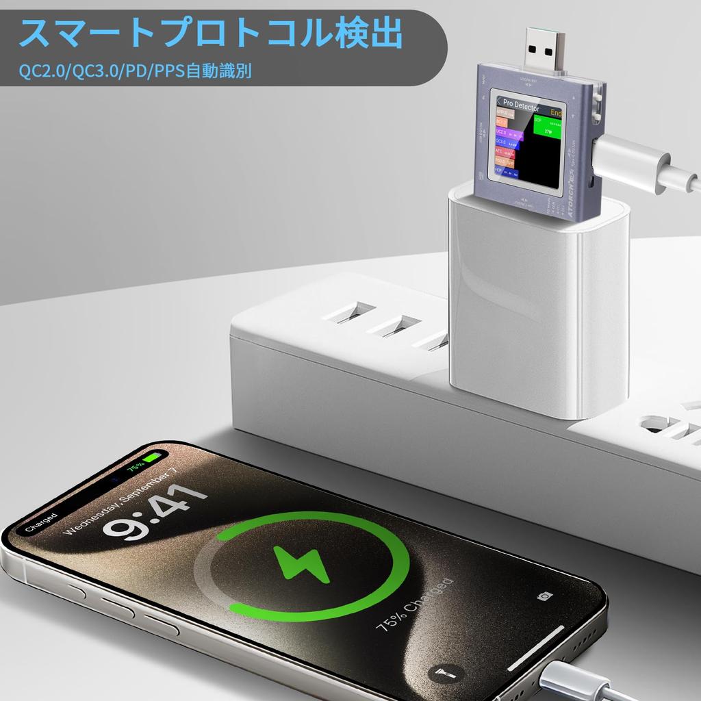 USB Ток и Напряжение USB C Тестер 50В Двунаправленное Напряжение Ток Кривая PD Кабель Протокол Быстрой Зарядки Амперметр Ваттметр Детектор Проверка, 6.5А