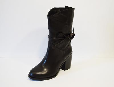 Ботинки высокие 627 37 Черные кожа