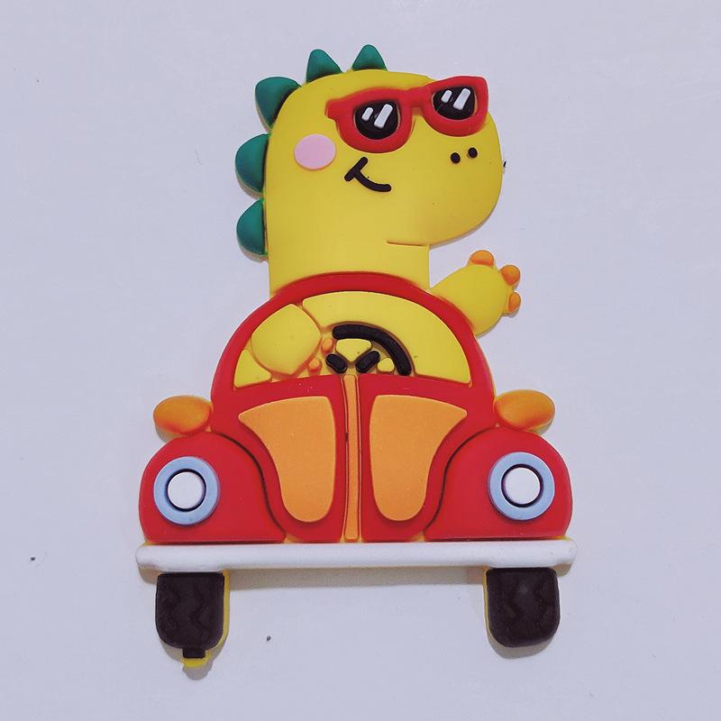 Soft Glue Cartoon Dinosaur Cake Toppers Kids Boys Happy Jungle Safari Birthday Cake Decor Dinosaur Theme Party Cake Decor