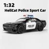 1/32 масштаб HellCat полицейская спортивная машина сплав модель игрушечная литая металлическая машина со светом и звуком инерционная модель для детских хобби подарки