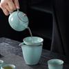 Chinese Imitation Song Ru Kiln Ceramic Kung Fu Tea Set