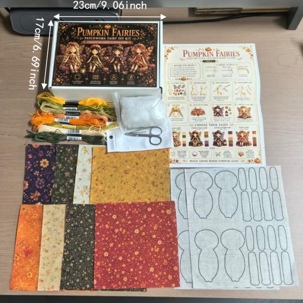 Pre-cut Fabric Fairy Elf Patchwork Sewing Set Dolls Patchwork Material Pack Craft Activities
