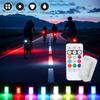 Светодиодный мини-сигнальный фонарь для мотоцикла RGB Беспроводной мигающий указатель поворота Беспроводной пульт дистанционного управления для велосипеда Автомобильная лампа