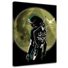 Печать на холсте Воин и зеленая полная луна
