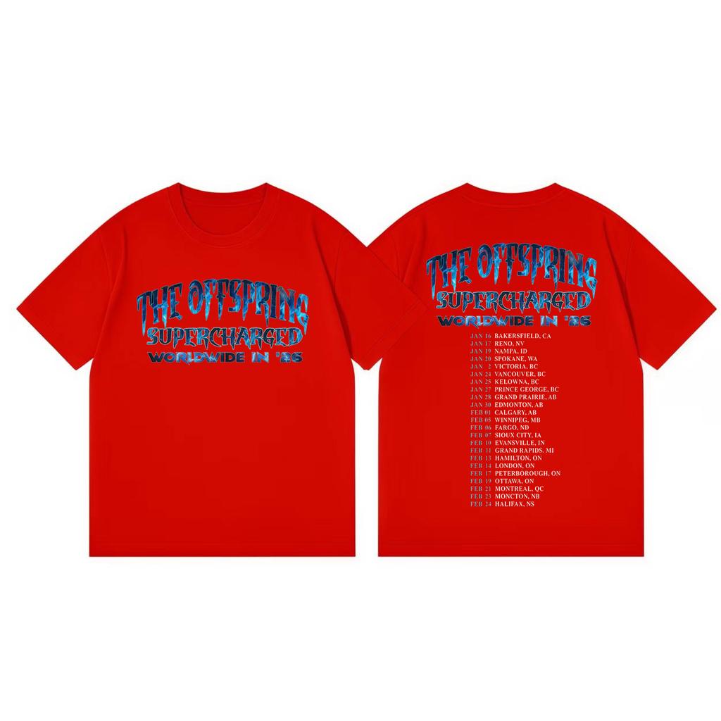 The Offspring Tour 2026 Merch Tshirts Men Women Clothing Punk Rock Short Sleeve Tshirt Summer Fashion Casual Oversized T Shirt