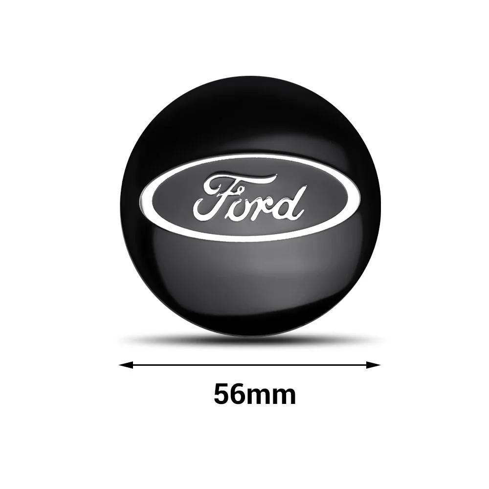 Car Sticker Hot For Ford 4pcs 56/60MM  Wheel Center Caps Hub Car Rims Dust-proof Cover Hubcaps for Ford Focus 2 3 4 MK2 MK3 MK5
