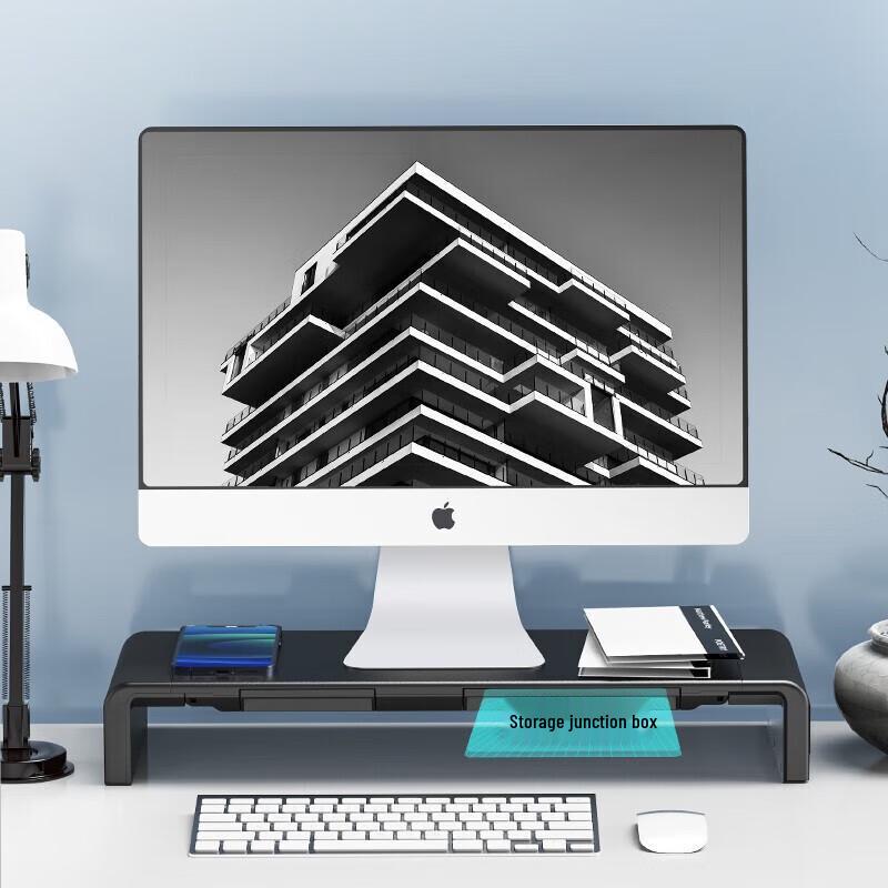 Llano Adjustable Monitor Riser Stand with Storage Drawer