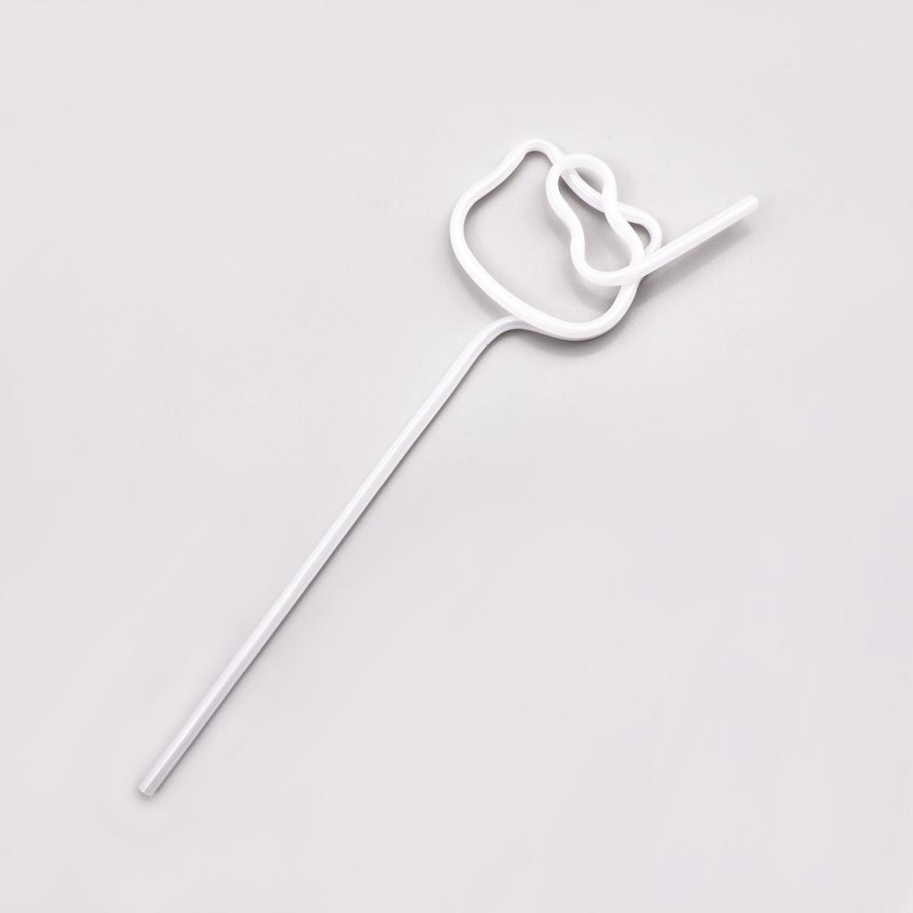 2 шт соломинка с мультяшной кошачьей головой