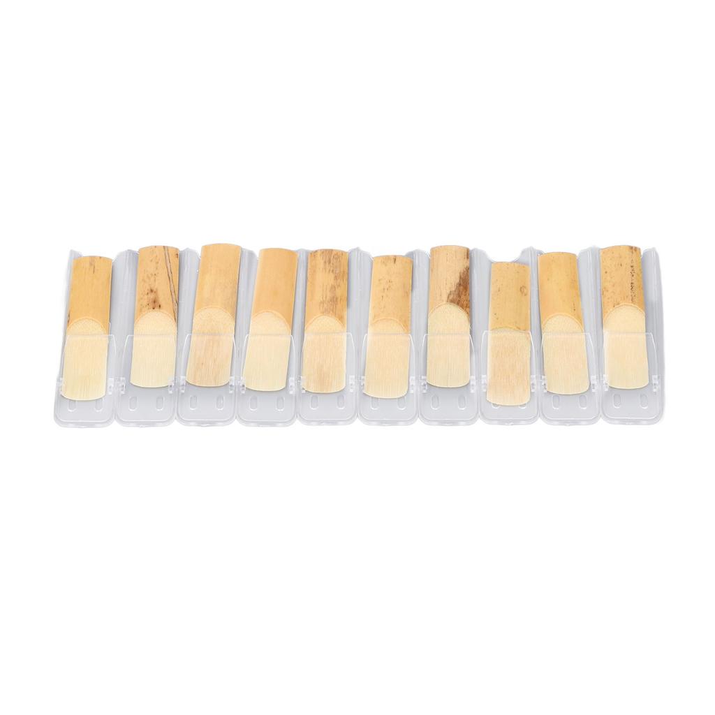 10Pcs Bb Clarinet Reeds Strength 2.5 Thinner Tip Clarinet Reeds Replacement for Beginners