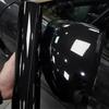 Виниловая пленка Piano Black Glossy Самоклеящаяся виниловая наклейка Без пузырей для оконной отделки Зеркал Автомобилей Мотоциклов Велосипедов Ноутбуков
