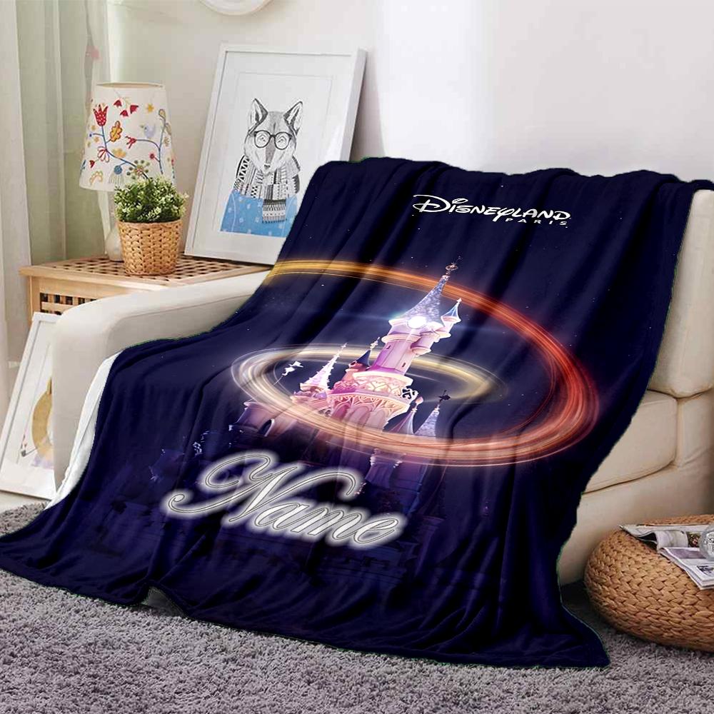 Custom Name "Castle Lights Night Sky" blanket for Couch & Bed, Plush Cozy Fuzzy Blanket Super Soft & Warm Blankets for Fall and Winter. 0908421