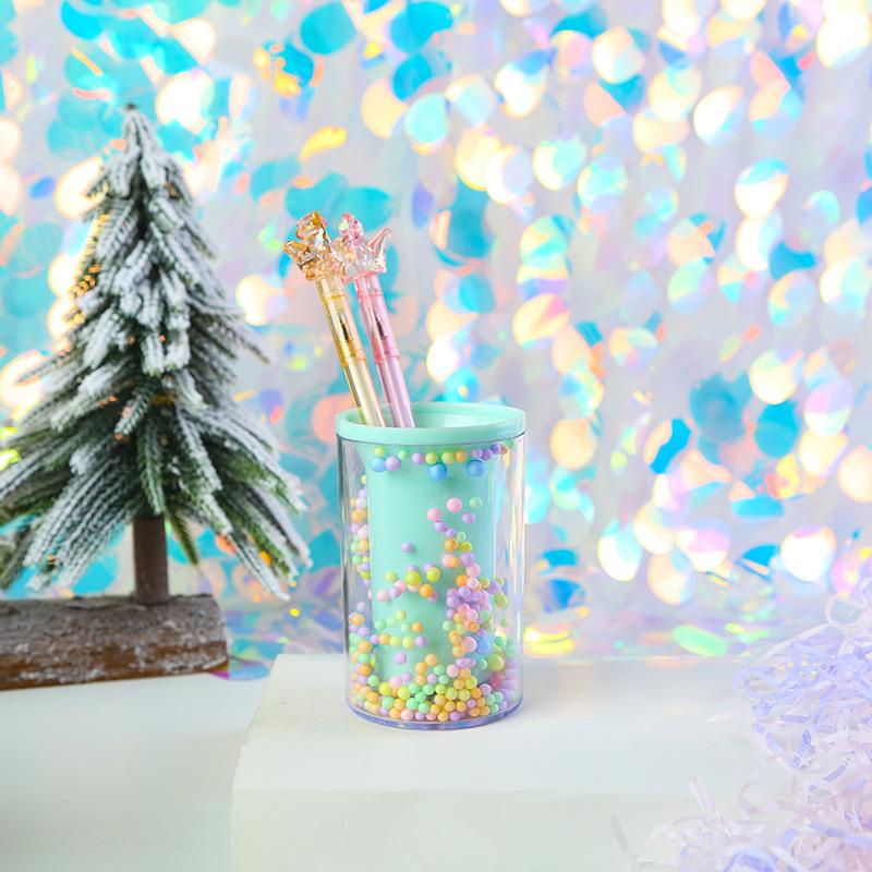 Хрустальный держатель для ручек, органайзер для канцелярских принадлежностей, школьные принадлежности для хранения бутылочек, аксессуары для очистки, кисточка для макияжа, горшок для карандашей, столовые принадлежности