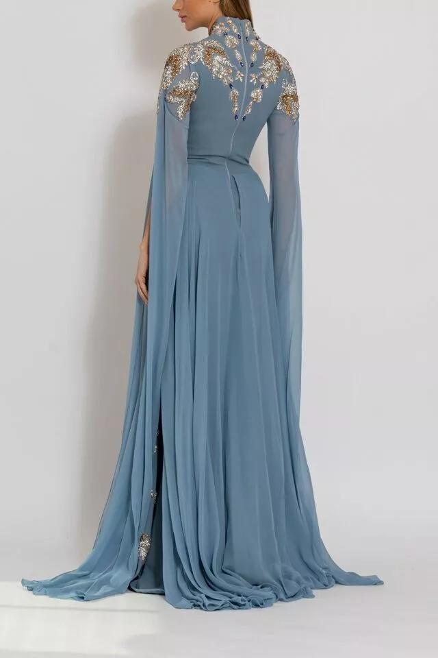 Casual Kaftan Gown Long Dubai Bridesmaid Abaya Maxi Moroccan Wedding Dress