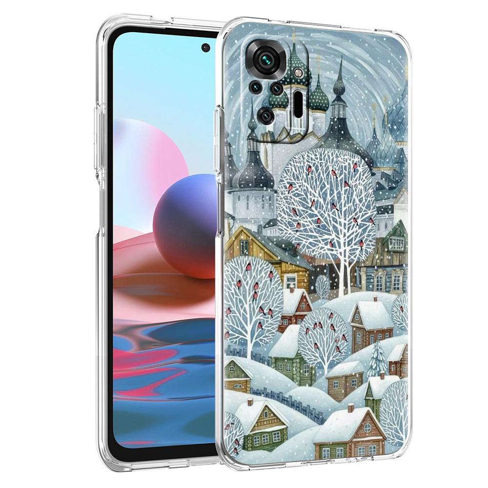 Чехол для телефона для Xiaomi Redmi Note 15 14 5G 13 12 10 11 Pro Plus 4G 14C 13C 12C Мягкий ТПУ чехол Мультяшный Рождественский стиль
