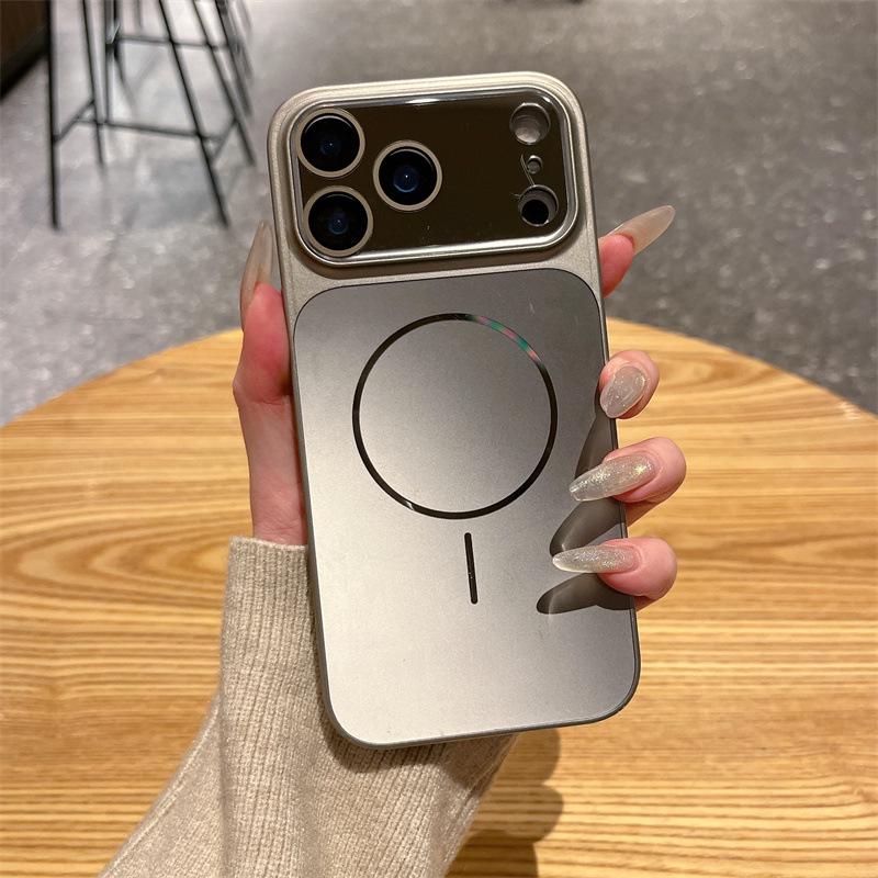 Новый переливающийся легкий металлический чехол для iPhone 17/16 Pro Max; Магнитное крепление для iPhone 15/14/13