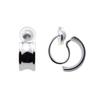 Set of Stainless Ear Hypoallergenic To Hoop CURVE Earrings, 2, Steel, 316L, Women's, Non-pierced Earrings, Cuffs, Metals, Earrings, (Silver Color)