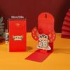 Chinese Red Envelopes Creative 3D Pop Up Lucky Money Pocket Hong Bao Chinese New Year Red Packet for Spring Festival Wedding