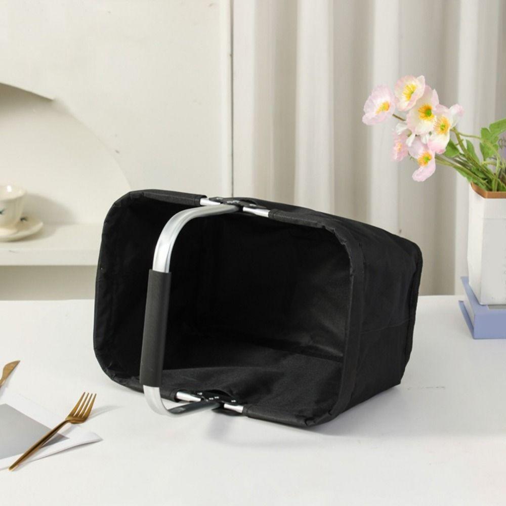 26 L Grocery Shopping Basket Oxford Cloth Shopping Bag Basket Grocery Storage Container Travel