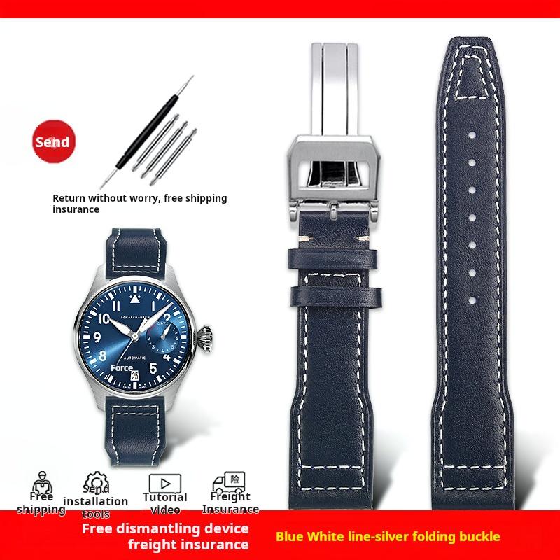 Для Iwc IW378003 378005 377709 500916 Pilot Princekin Mark Браслет для часов Мужской Ремешок для часов 20 мм 21 мм мягкий Натуральная кожа Ремешок для часов