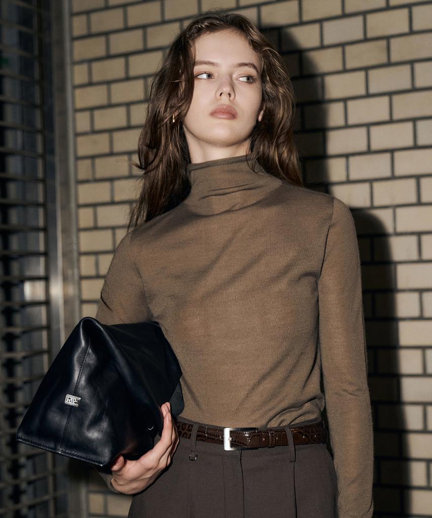 RENEJ Slim See-Through Turtleneck