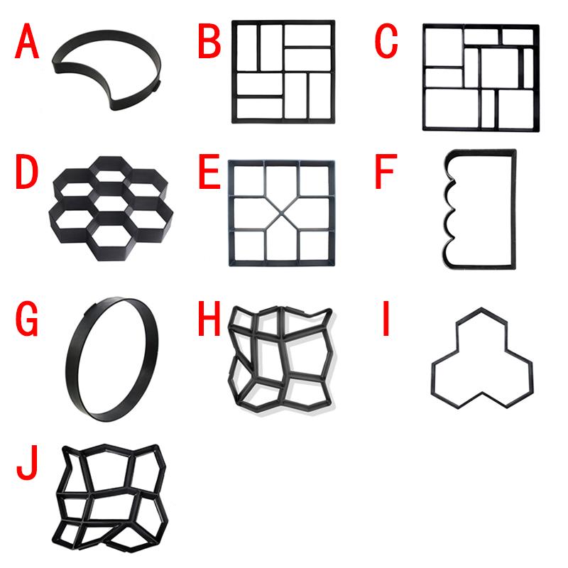 9Styles Садовый декор Мощение Садовая дорожная форма DIY Подъездная дорожка Бетонная ступенька Тротуарная форма