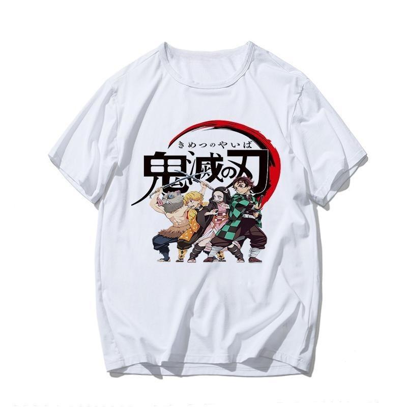 Клинок, рассекающий демонов Камадо Тандзиро Забавный Пародийный Аниме Периферийный Футболка с Коротким Рукавом Повседневная Одежда Комплект для Родителей и Детей Лето