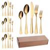 20pcs/Set Stainless Steel with Titanium Colorful Plated Multicolor Flatware Set Silverware Rainbow Color Cutlery Set