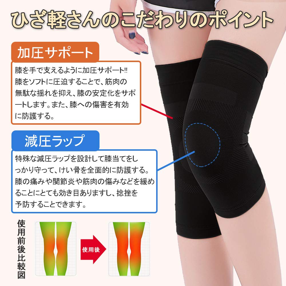 Knee Knee Support for Air Conditioning and Cold Weather and Knee Pain Sports Impact Injury Joint Knee Muscle and Ligament 3D Knit Support, Protection,