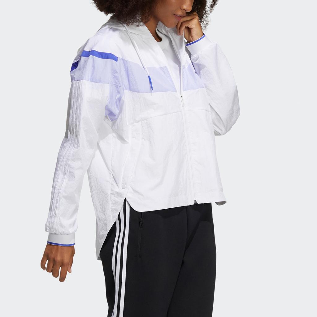Adidas Wx Color Block Windbreaker Casual Sports Jacket Women White HD0367