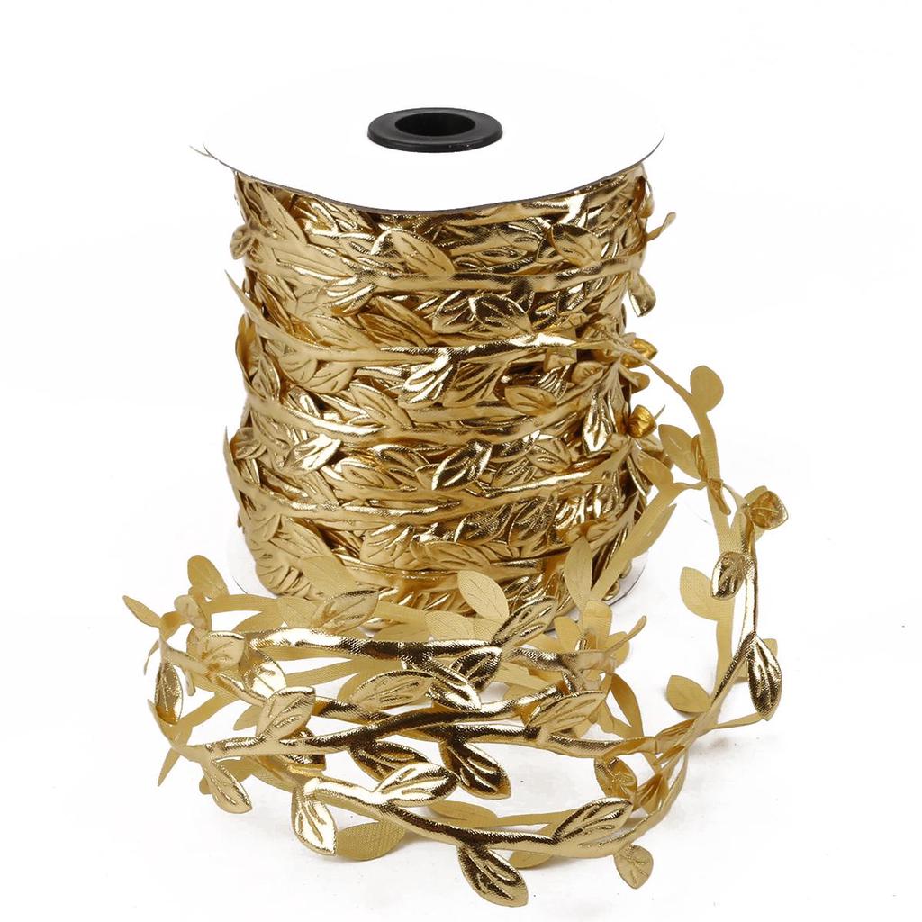 10M Colorful Artificial Leaves Ribbon Weaving Rope Home Wedding Decoration Gift Packing ARI