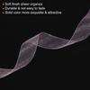 4 Roll Sheer Organza Ribbon Chiffon Decoration Fabric for Gift Wrapping Crafts Wedding Bouquet 51/64 Inch 50 Yard