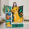 Плед с героями Короля Льва Симбы Шерстяной Отличный Дышащий Плед для Покрытия Стула Дивана Зима