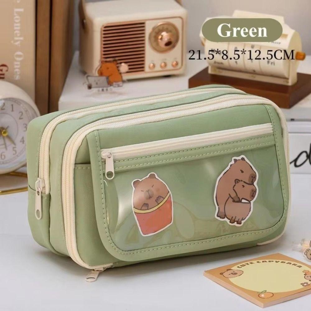 Эстетичный 9-слойный пенал Capybara Panda Канцелярский мешок для хранения канцелярских принадлежностей Детский подарок
