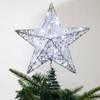 Пятиконечная звезда, световой реквизит, блестящая подсветка, верхушка для елки, креативная светодиодная верхушка для рождественской елки