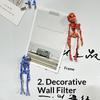 3D-печатный магнитный скелет, красочный, реалистичный, подвижный скелет, магнит для холодильника, шарнирный магнитный стикер для холодильника