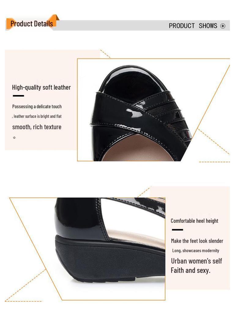 2024 Summer Women's Flat Sandals with Soft Sole - Comfortable Closed Heel, Open Toe Design for Moms