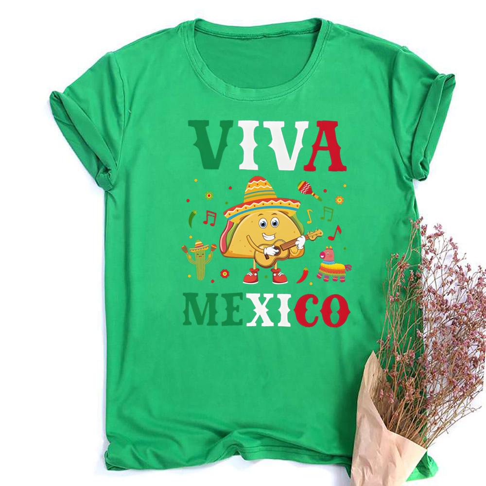 Футболка с принтом Viva Mexico, с круглым вырезом, летняя, с коротким рукавом, повседневный топ, унисекс, футболка с узором Мексиканского флага, одежда