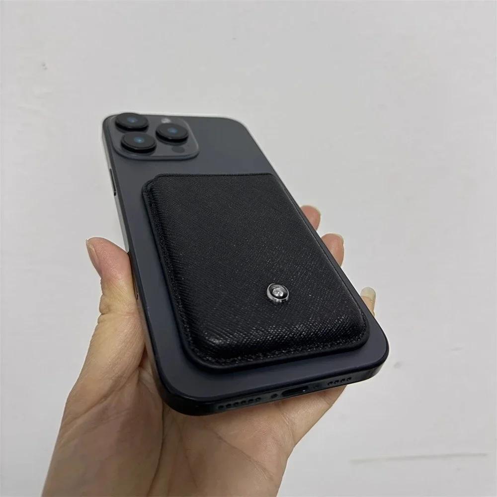 Высококачественный Минималистичный Бизнес Прочный Магнитный Кожаный Держатель для Карт для IPhone 17 Pro Max 16 15 14 13 12 Портативный Кошелек Сумка для Карт Карманный Слот