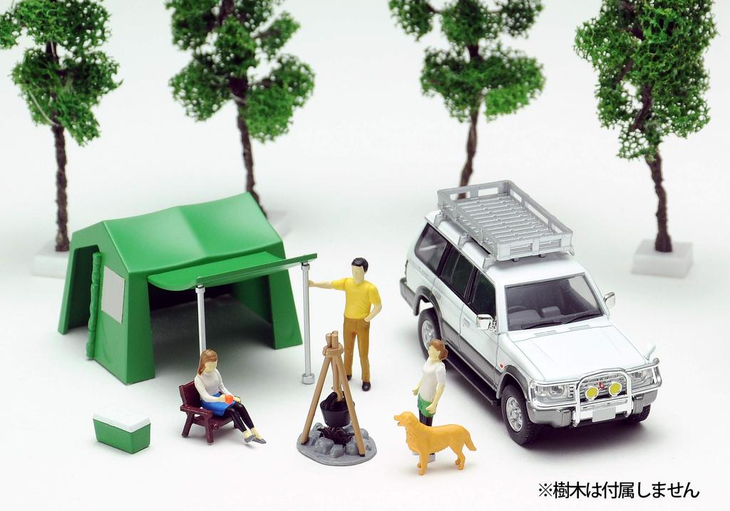 Geocolle 64 01a Кемпинг Mitsubishi Pajero Wide VR с эксклюзивными аксессуарами Готовый набор миниатюрных автомобилей 1/64 #CarSnap (Цвет средней крыши TLV-NEO) &