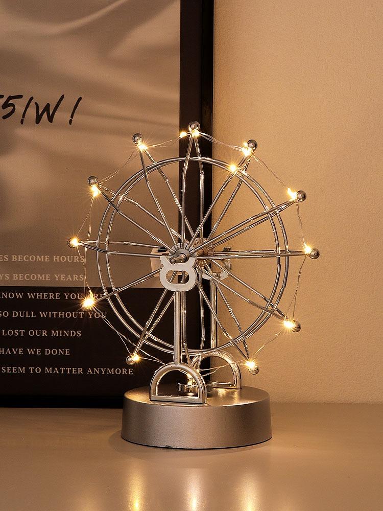 reative Spinning Ferris Wheel Night Lamp, Romantic LED Decor, USB Battery Dual Power Supply, Unique Birthday Gift