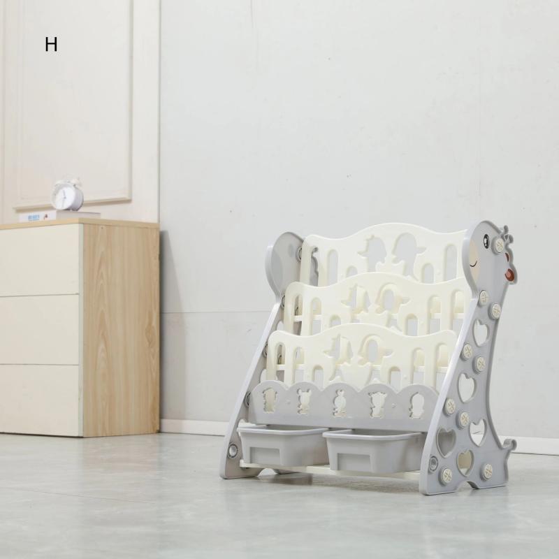 Children'S Bookcase Storage Integrated Simple Floor Baby Picture Book Rack Plastic Children'S Book Toy Rack